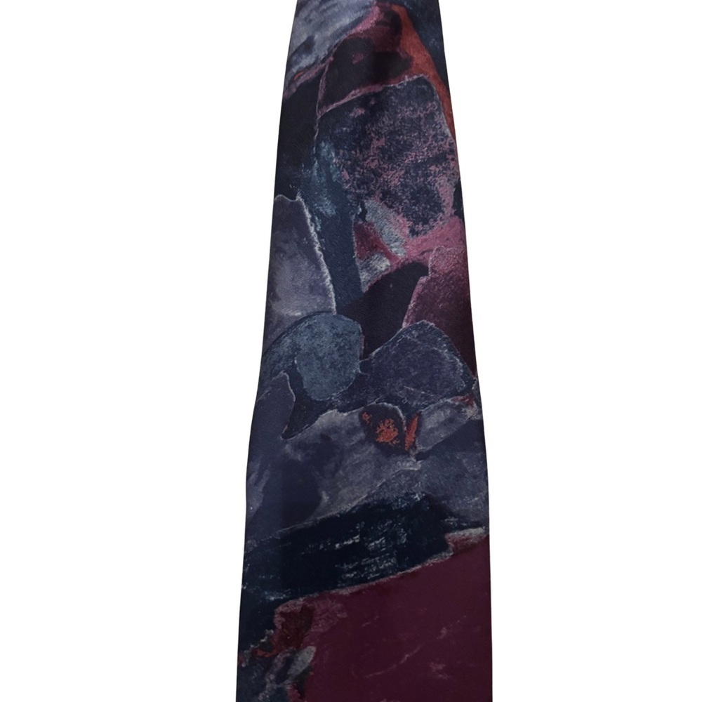 Vintage Italian Silk Abstract Multicolor Tie - Picture 2 of 3